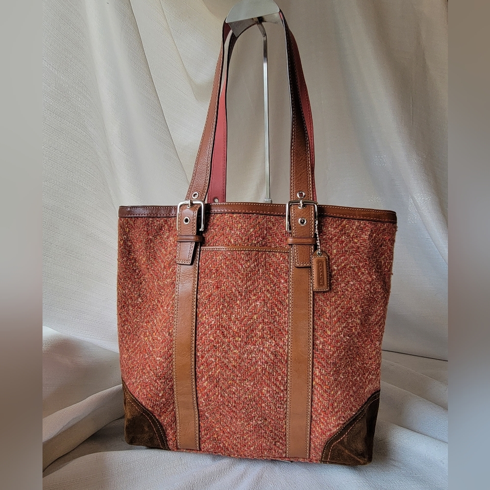 Coach Hampton Herringbone Tweed Tote bag